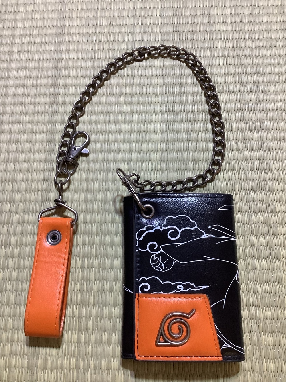 Naruto Shippuden Leaf Village Headband Trifold Chain Wallet